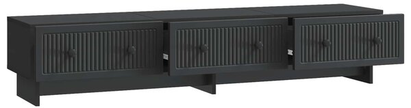 TV szekrény fiókkal Fekete 147 x 34,5 x 30 cm Szerelt Fa
