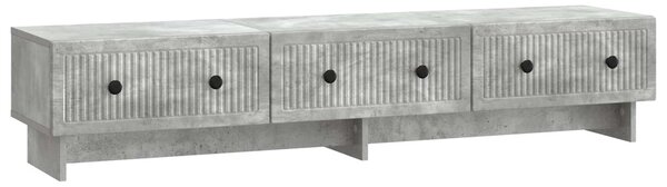 TV szekrény fiókkal Betonszürke 147 x 34,5 x 30 cm Szerelt Fa