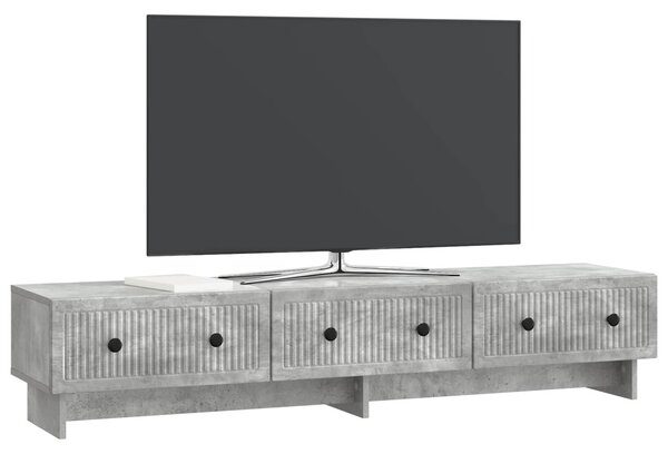 TV szekrény fiókkal Betonszürke 147 x 34,5 x 30 cm Szerelt Fa