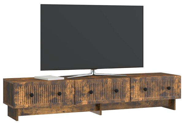 TV szekrény 147 x 34,5 x 30 cm Füstös Tölgy Szerelt Fa