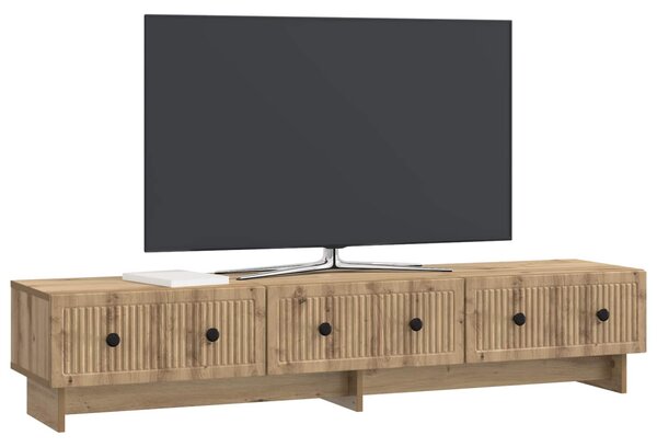TV szekrény 147 x 34,5 x 30 cm Kézműves Tölgy Szerelt Fa