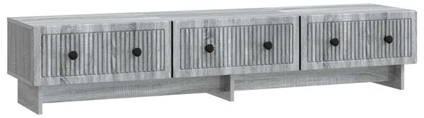 TV szekrény fiókkal Szürke Sonoma 147 x 34,5 x 30 cm Szerelt Fa