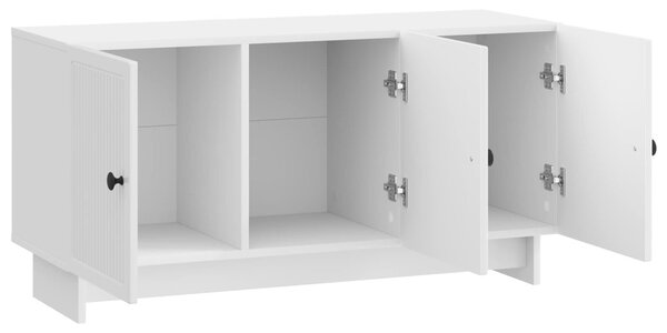 TV szekrény Magasfényű Fehér 99 x 34,5 x 50 cm Szerelt Fa