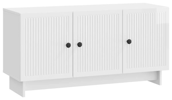 TV szekrény Magasfényű Fehér 99 x 34,5 x 50 cm Szerelt Fa