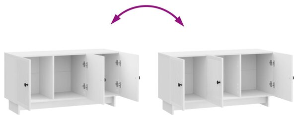 TV szekrény Magasfényű Fehér 99 x 34,5 x 50 cm Szerelt Fa