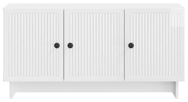 TV szekrény Magasfényű Fehér 99 x 34,5 x 50 cm Szerelt Fa