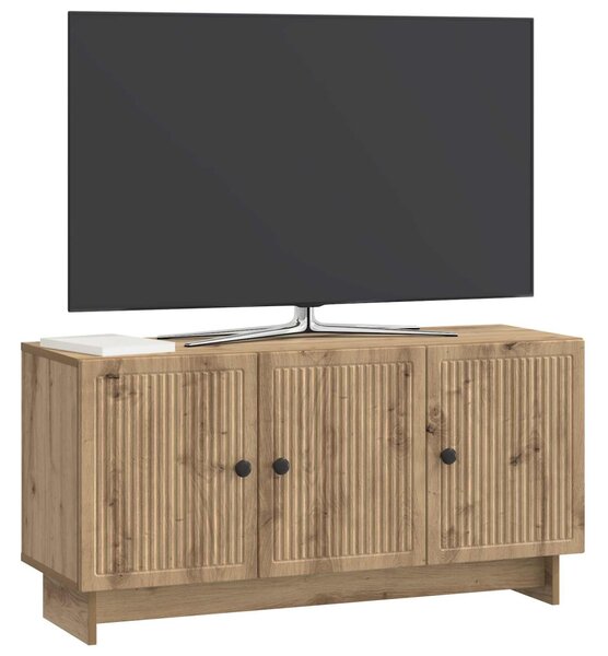 TV szekrény 99 x 34,5 x 50 cm Kézműves Tölgy Szerelt Fa