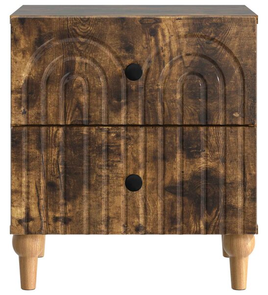 Éjjeliszekrény 2 db Füstös Tölgy 43 x 34,5 x 48 cm Szerelt Fa