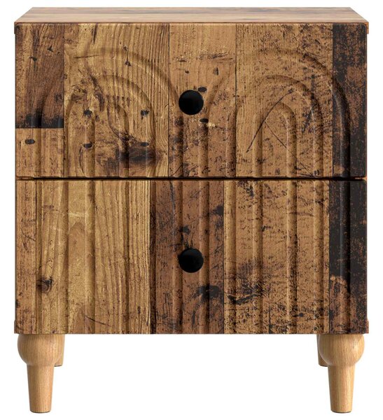 Éjjeliszekrény 2 db Antik Fa 43 x 34,5 x 48 cm Szerelt Fa