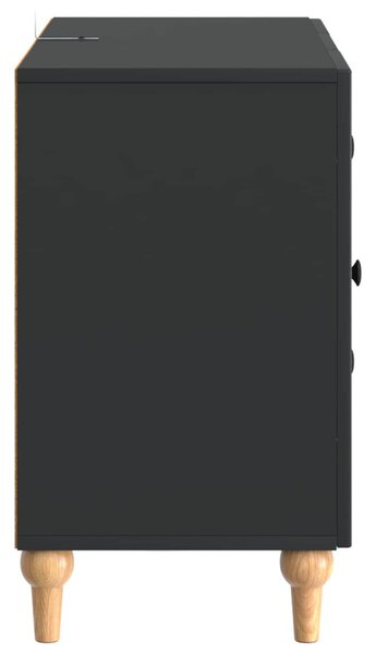 TV szekrény fiókkal Fekete 89 x 34,5 x 60 cm Szerelt Fa