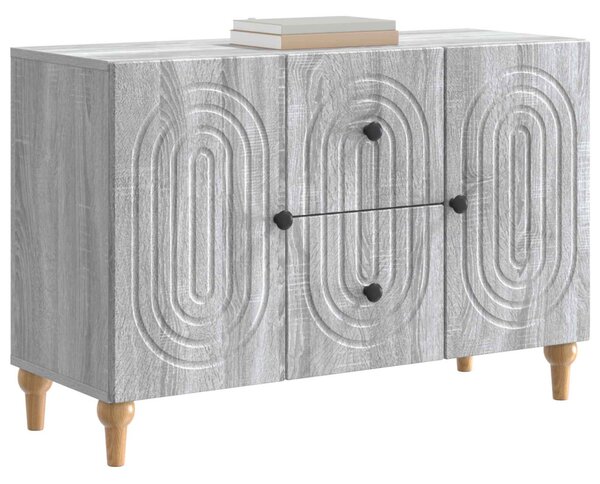 TV szekrény fiókkal Szürke Sonoma 89 x 34,5 x 60 cm Szerelt Fa