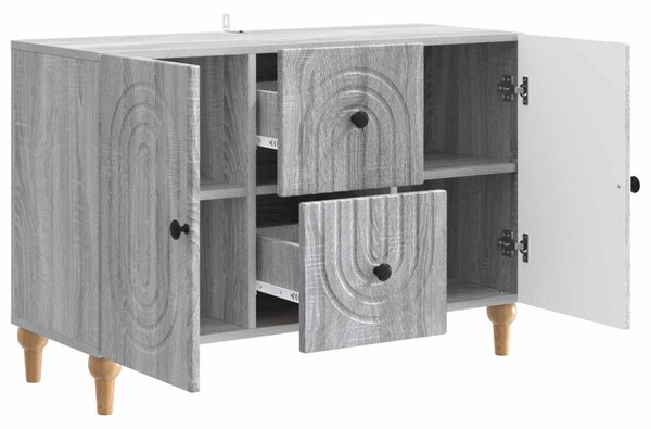 TV szekrény fiókkal Szürke Sonoma 89 x 34,5 x 60 cm Szerelt Fa