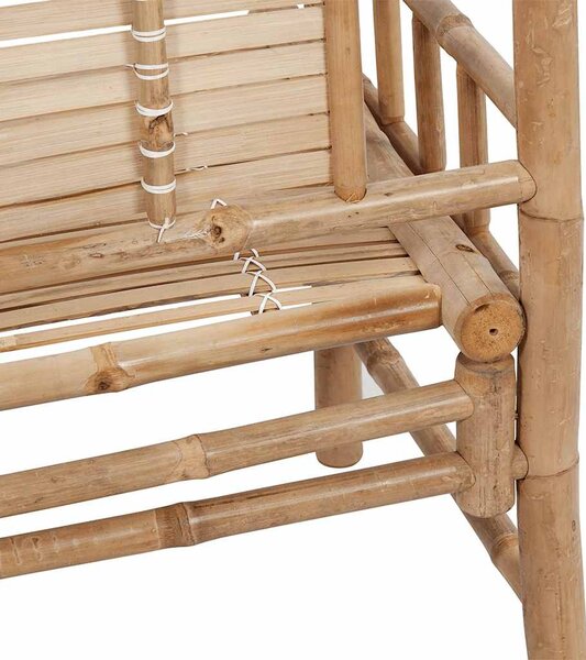 Bambusz kerti pad párnával 120 cm