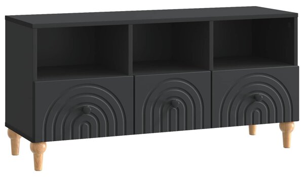 TV szekrény Fekete 102 x 34,5 x 50 cm Mérnöki fa