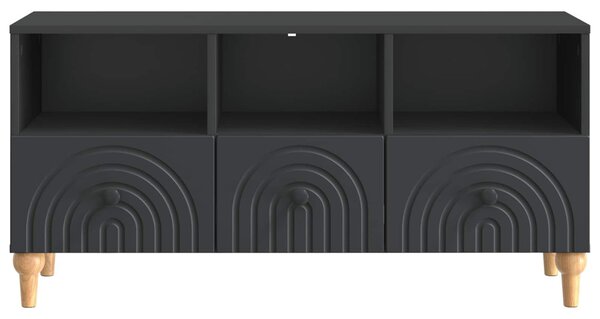 TV szekrény Fekete 102 x 34,5 x 50 cm Mérnöki fa