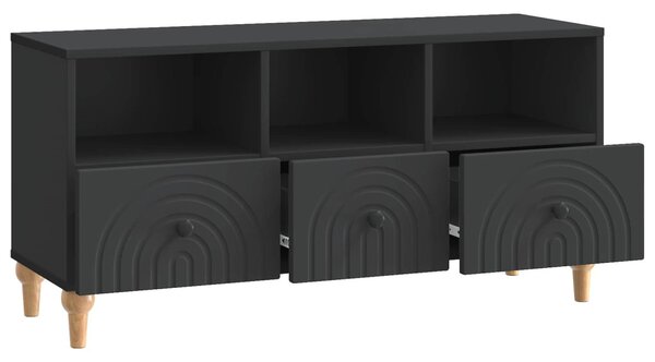 TV szekrény Fekete 102 x 34,5 x 50 cm Mérnöki fa