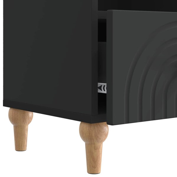 TV szekrény Fekete 102 x 34,5 x 50 cm Mérnöki fa