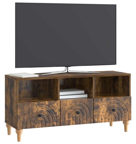 TV szekrény Füstölt Tölgy 102 x 34,5 x 50 cm Mérnöki fa