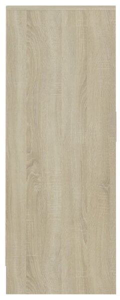 Sonoma tölgy színű szerelt fa cipősszekrény 60 x 35 x 92 cm