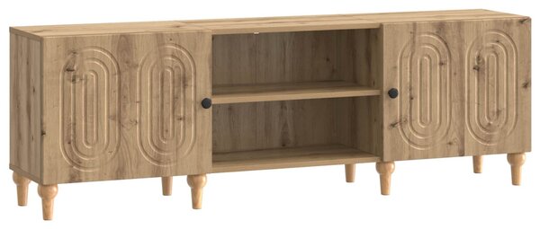 TV szekrény 150 x 31 x 50 cm Kézműves Tölgy Szerelt Fa