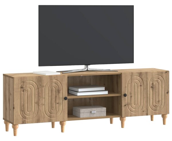 TV szekrény 150 x 31 x 50 cm Kézműves Tölgy Szerelt Fa