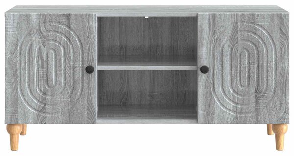 TV szekrény Szürke Sonoma 102 x 34,5 x 50 cm Szerelt Fa