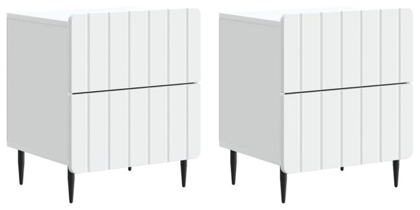 Éjjeliszekrény 2 db Fehér 43 x 34,5 x 49,5 cm Szerelt Fa