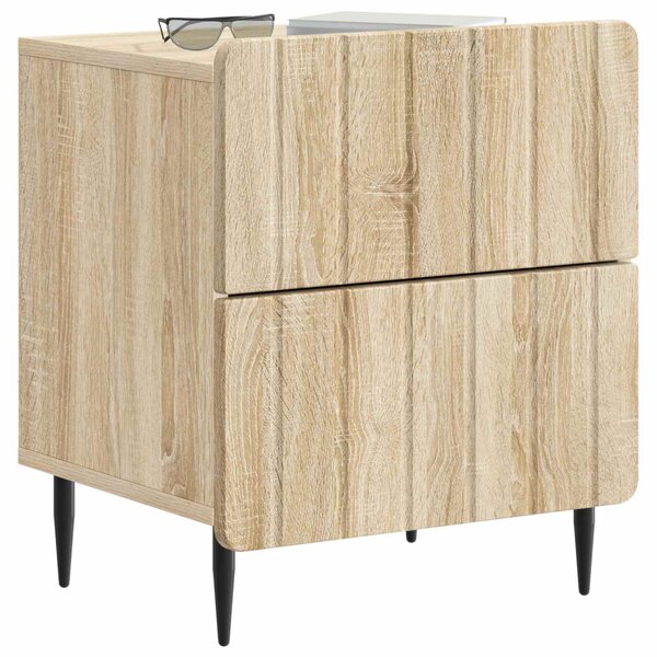 Éjjeliszekrény 2 db Sonoma Tölgy 43 x 34,5 x 49,5 cm Szerelt Fa