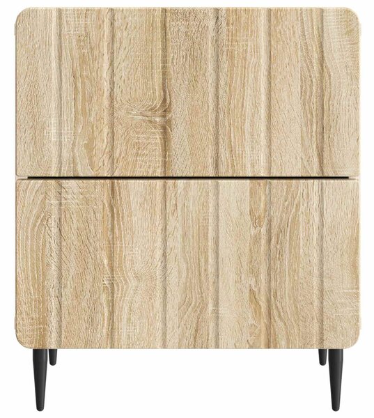 Éjjeliszekrény 2 db Sonoma Tölgy 43 x 34,5 x 49,5 cm Szerelt Fa