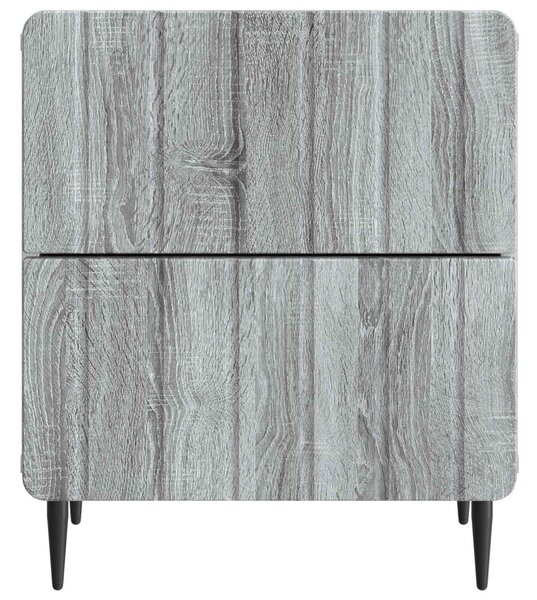 Éjjeliszekrény 2 db Szürke Sonoma 43 x 34,5 x 49,5 cm