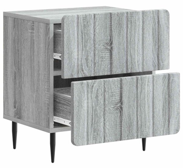 Éjjeliszekrény 2 db Szürke Sonoma 43 x 34,5 x 49,5 cm