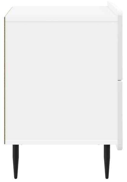 Éjjeliszekrény Magasfényű Fehér 62 x 34,5 x 49,5 cm Szerelt Fa