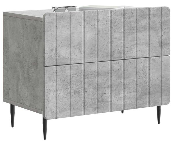 Éjjeliszekrény Betonszürke 62 x 34,5 x 49,5 cm Szerelt Fa