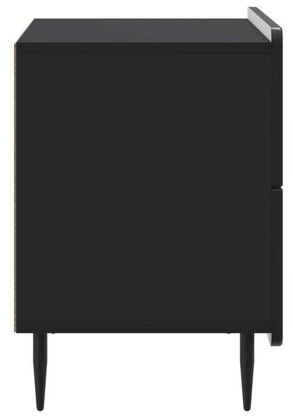 Éjjeliszekrény fiókkal Fekete 62 x 34,5 x 49,5 cm Szerelt Fa