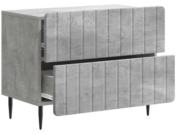 Éjjeliszekrény Betonszürke 62 x 34,5 x 49,5 cm Szerelt Fa