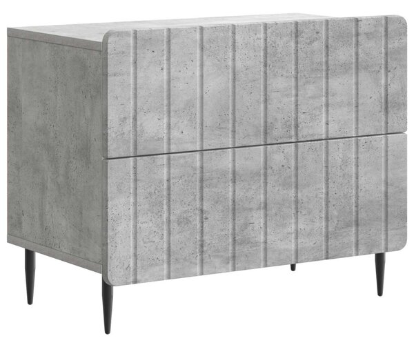 Éjjeliszekrény Betonszürke 62 x 34,5 x 49,5 cm Szerelt Fa