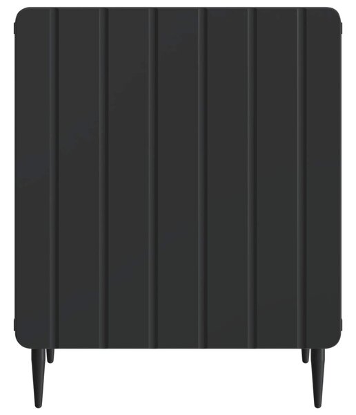 Éjjeliszekrény 2 db Fekete 43 x 34,5 x 52 cm Szerelt Fa