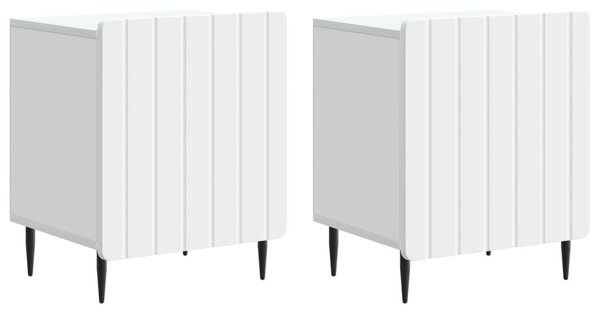 Éjjeliszekrény 2 db Fehér 43 x 34,5 x 52 cm Szerelt Fa