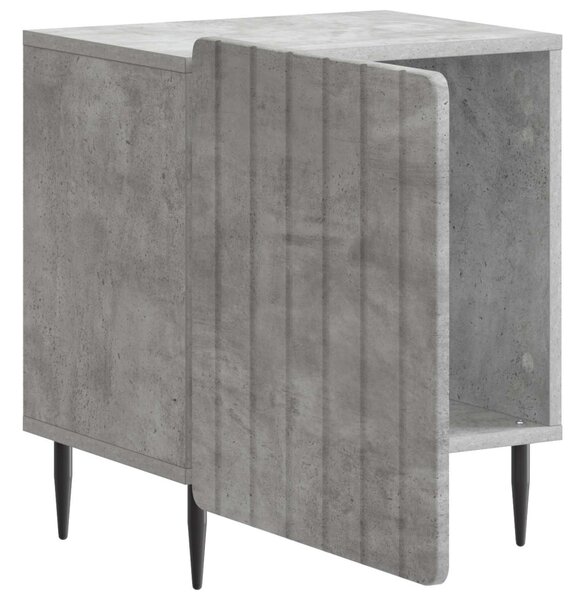 Éjjeliszekrény 2 db Betonszürke 43 x 34,5 x 52 cm Szerelt Fa