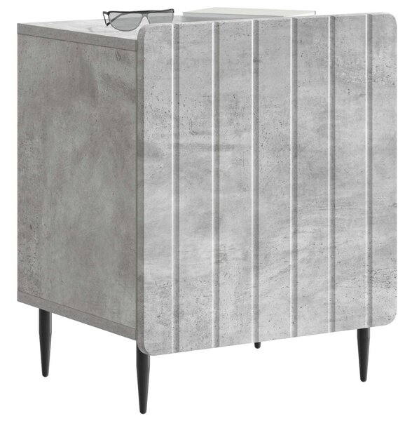 Éjjeliszekrény 2 db Betonszürke 43 x 34,5 x 52 cm Szerelt Fa