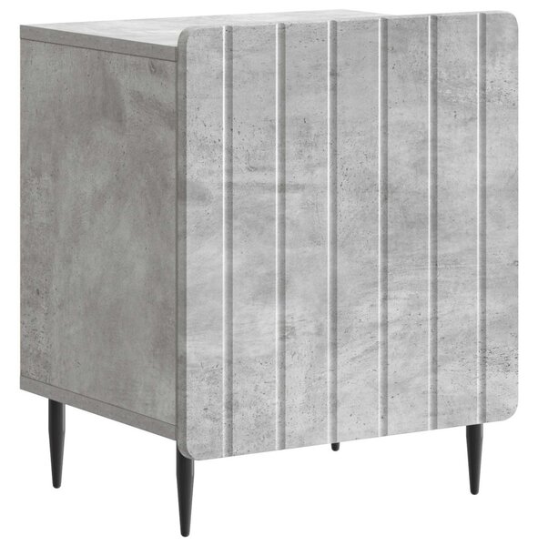 Éjjeliszekrény 2 db Betonszürke 43 x 34,5 x 52 cm Szerelt Fa