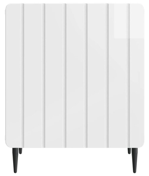 Éjjeliszekrény 2 db Magasfényű Fehér 43 x 34,5 x 52 cm