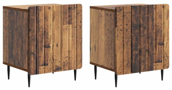 Éjjeliszekrény 2 db Antik Fa 43 x 34,5 x 52 cm Szerelt Fa