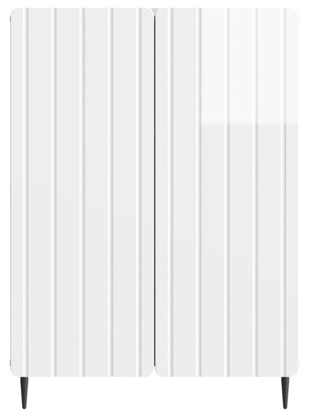 Széf Magasfényű Fehér 66 x 34,5 x 92 cm Szerelt Fa