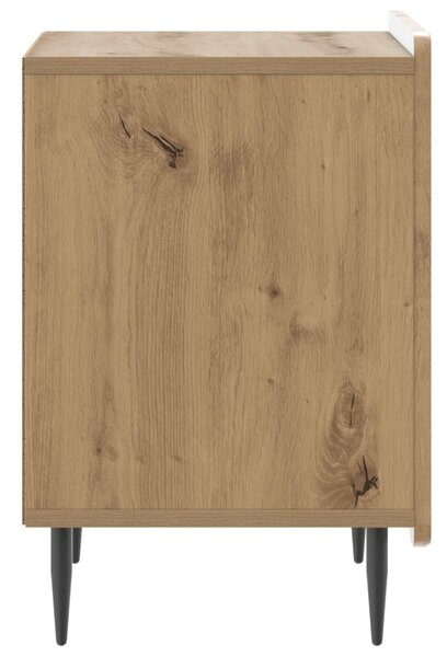 Éjjeliszekrény 2 db Kézműves Tölgy 43 x 34,5 x 52 cm Szerelt Fa