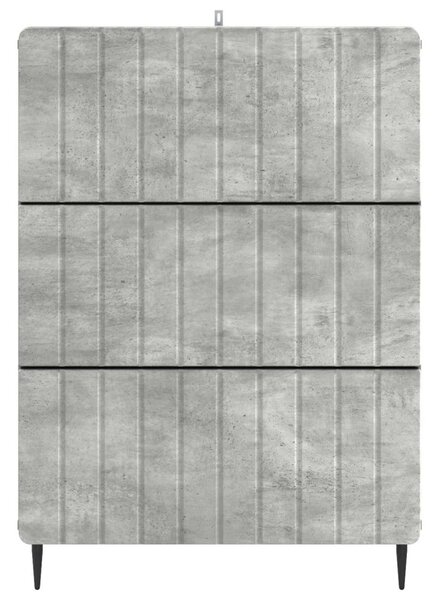 Fiókos szekrény Betonszürke 66 x 34,5 x 92 cm Szerelt Fa