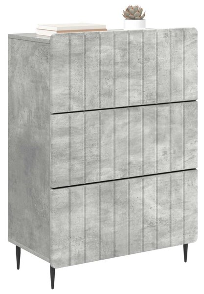 Fiókos szekrény Betonszürke 66 x 34,5 x 92 cm Szerelt Fa