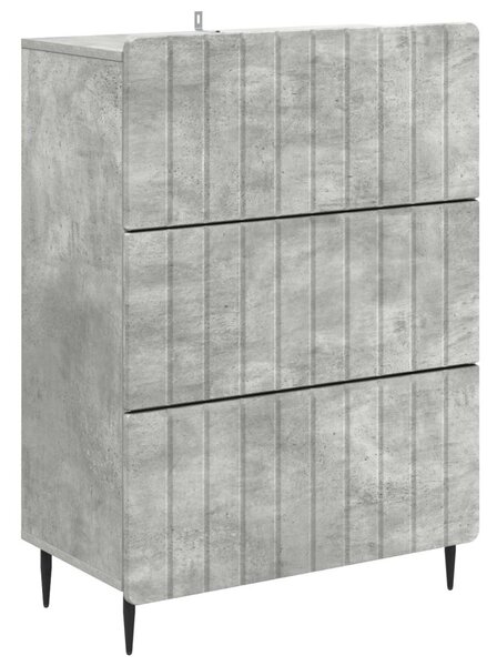 Fiókos szekrény Betonszürke 66 x 34,5 x 92 cm Szerelt Fa
