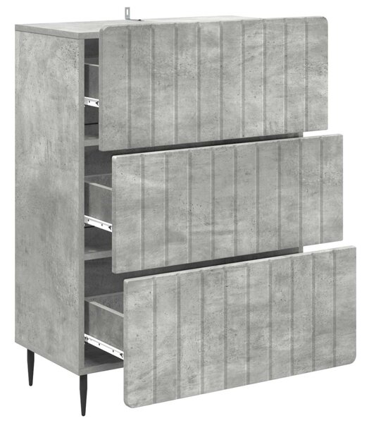 Fiókos szekrény Betonszürke 66 x 34,5 x 92 cm Szerelt Fa