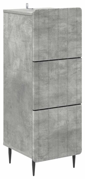 Fiókos szekrény Betonszürke 33 x 34,5 x 92 cm Szerelt Fa
